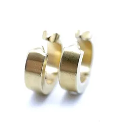 【新品】 [シルバーワン] フェイク ピアス ノンホール イヤーカフ メンズ si ステンレス製 2個ペア セット (無地 金 ゴールド 幅4mm)