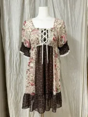 アクシーズファム リボンポイント シャーリングウェスト ミニレース ONE PIECE (Mサイズ) 森ガール