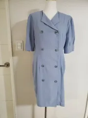 ボタンの詳細 水色 ワンピース L
