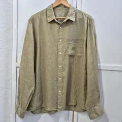 無印良品 麻 100 シャツ メンズ XL