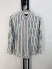 BEAN POLE(ビーンポール) シャツ 長袖 ストライプ 青 90