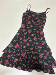 CECIL McBEE(セシルマクビー) ヴィンテージ 黒 ミニ 紐 ワンピース