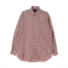 M Tommy Hilfiger(トミーヒルフィガー) レッド スモールチェック柄 長袖 オーバーサイズ シャツ