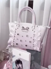 正規品)サマンサベガ レースアップ ハート Bijouバッグ ピンク トートバッグ 量産型 地雷系 量産型