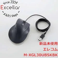 [bn:3] ELECOM製　静音 有線マウス EX-G M-XGL30UBSKBK　ブラック