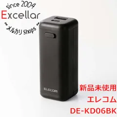 [bn:17] ELECOM　乾電池式モバイルバッテリー　DE-KD06BK　ブラック