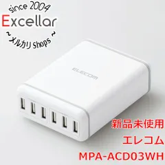 [bn:12] ELECOM　スマートフォン用AC充電器 6ポート　MPA-ACD03WH　ホワイト