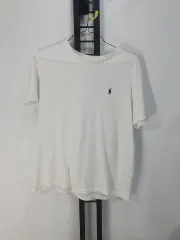 ポロ 半袖 ラウンドネック T 白 100