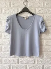 新品) パフTシャツ ライトブルー