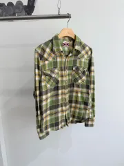 EDWIN 緑 チェック シャツ