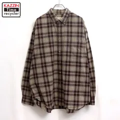 90s vintage Eddie Bauer チェック柄 ボタンダウン 長袖シャツ メンズ 表記XLサイズ