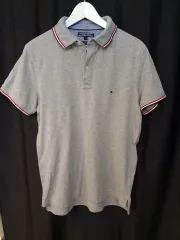 Tommy Hilfiger(トミーヒルフィガー) スリムフィット ポロ M グレー