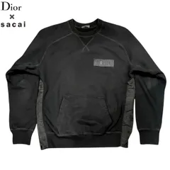 【美品】Dior×sacai　ディオール×サカイ　213J643A0687　21AW クルーネックスウェット トレーナーブラックのサムネイル