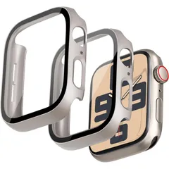 【在庫処分】[2個セット]対応 Apple Watch SE 3 (2025)/SE2/SE/Series6/5/4 カバー 対応 アップルウォッチ フィルム 40mm用 ケース 防水 一体型 PC素材 超薄型 高透過率 全面保護 装着簡単 対応 iwatch