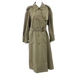 186005 現状品 Burberrys バーバリーズ 白タグ トレンチコート ダブル ノバチェック ロング丈 玉虫色 レディース