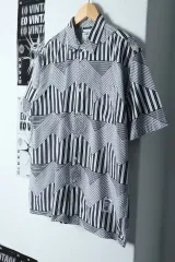 （ F ） ブランドヴィンテージ 半袖シャツ シャツ ハワイアン ホワイト- 137F4