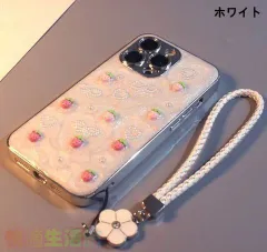 立体パール リボン ストロベリー iPhone 16／15 ケース Apple iPhone 14／13 Pro Max 対応zh0323