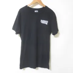 BH06　ディーゼル DIESEL　ブラック　ロゴ　半袖　Tシャツ　M