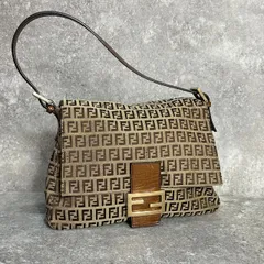 VINTAGE FENDI フェンディ FENDI マンマバケット ズッキーノ柄 ズッカ柄 ダブルF モノグラム ゴールド金具 ショルダーバッグ ハンドバッグ ブラウン ヴィンテージバッグ