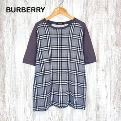 BURBERRY BLACK LABEL バーバリーブラックレーベル ホースロゴ刺繍 ノバチェック Tシャツ グレー メンズ 半袖 トップス