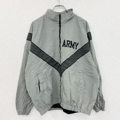 古着 used 米軍 U.S.ARMY トレーニングジャケット ナイロンジャケット グレー Lサイズ