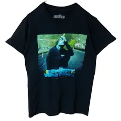 S ジャスティンビーバー 人物 アーティスト ビッグプリント  ブラック 黒 Tシャツ レディース ユニセックス メンズ 古着 半袖 CHM