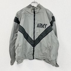古着 used　米軍　U.S.ARMY　トレーニングジャケット　ナイロンジャケット　グレー　Lサイズ