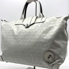 ペレボルサ PELLE BORSA ハンドバッグ ナイロン ホワイト 白 大容量 A4収納 トートバッグ 軽量 レディース 通勤 通学 旅行 ビジネスバッグ 多収納 ロゴ 総柄 シンプル 上品 ブランドバッグ