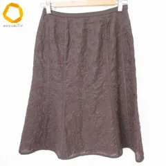 レリアン Leilian フレアスカート 刺繍 花 総柄 ラメ レディース [a1000768]