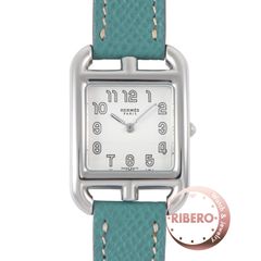 203 稼働【美品】 HERMES 時計 CC1.210 ケープコッド 水色 - メルカリ