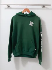 《トップス》90's RUSSELL ATHLETIC  袖プリント フーディー 緑 L | メキシコ製 ヴィンテージ 古着