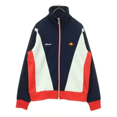 ellesse エレッセ ロゴ刺繍 トリコロールカラー 長袖 スタンドネック ジャージ トラックジャケット S メンズ 古着のサムネイル