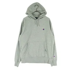 Champion チャンピオン ワンポイントロゴ 長袖 スウェットパーカー L グレー メンズ 古着