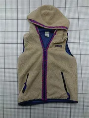 ◇ ⊇ エックスガール X-girl 0513516 ボアフリースベスト フーディ ベージュ系 レディース E  【1603090018574】