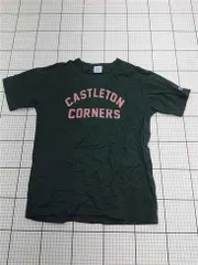 ◇ ⊂ チャンピオン Champion CASTLETON CORNERSプリントTシャツ ブラック系 メンズM E  【1603090019359】