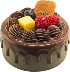 Miaomyao 食品サンプル ダミーケーキ フェイクケーキ クレイケーキ ホールケーキ チョコケーキ おもちゃ (ブラウン,  小さい)
