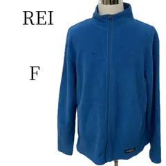 REI アールイーアイ フリース ジャケット ブルゾン フルジップ メンズ F ブルー 青 水色 アウトドア キャンプ 登山 釣り ビンテージ REI CO-OP RECREATIONAL EQUIPMENT INC 訳あり 汚れあり 古着