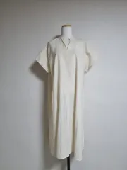 L247 アイボリー 半袖 シャツ ロング丈ワンピース