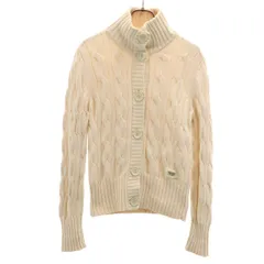 POLO JEANS Ralph Lauren ポロジーンズラルフローレン 長袖 ケーブル ニットカーディガン S 生成り レディース 古着