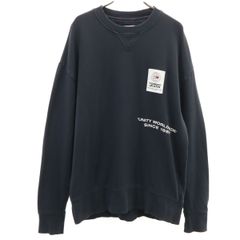 TOMMY JEANS トミージーンズ 長袖 スウェット トレーナー S チャコールブラック トミーヒルフィガー メンズ 古着