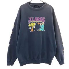 XLARGE エクストララージ 長袖 スウェット トレーナー M ネイビー メンズ 古着