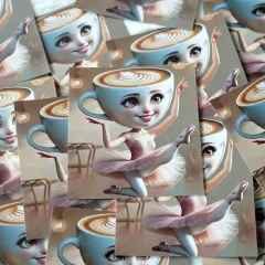 イタリアの ブレインロット バレリーナ カプチーナ スティッカー シール ステッカーシール