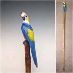 12年前イギリス直輸入 ルリコンゴウインコ 大型彫像（高さ37.5cm美品