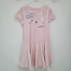 140 女の子 メゾピアノ うさぎ スパンコール ONE PIECE