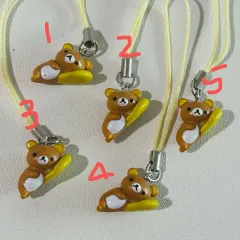 (ヴィンテージ 中古) 寝そべり リラックマ ミニ フィギュア キーホルダー