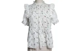 フラワー刺繍 エンブロイダリー レース 엣찌 ブラウス F