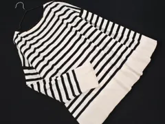 green label relaxing グリーンレーベルリラクシング ユナイテッドアローズ リネン混 ボーダー ニット セーター 白ｘ黒 ■◇ レディース