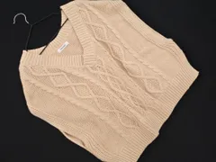 INGNI イング Vネック ニット ベスト sizeM/ベージュ ■◇ レディース