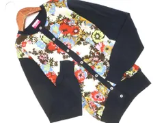 Paul Smith ポールスミス JEANS 花柄 カーディガン sizeM/紺 ■◇ レディース