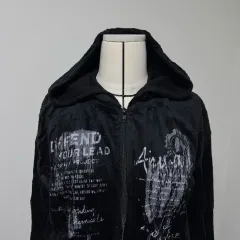 y2k ジップアップパーカー フード付き